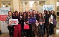 在米兰STEM月的 “女孩参与信通技术”活动中分享“团结一致”